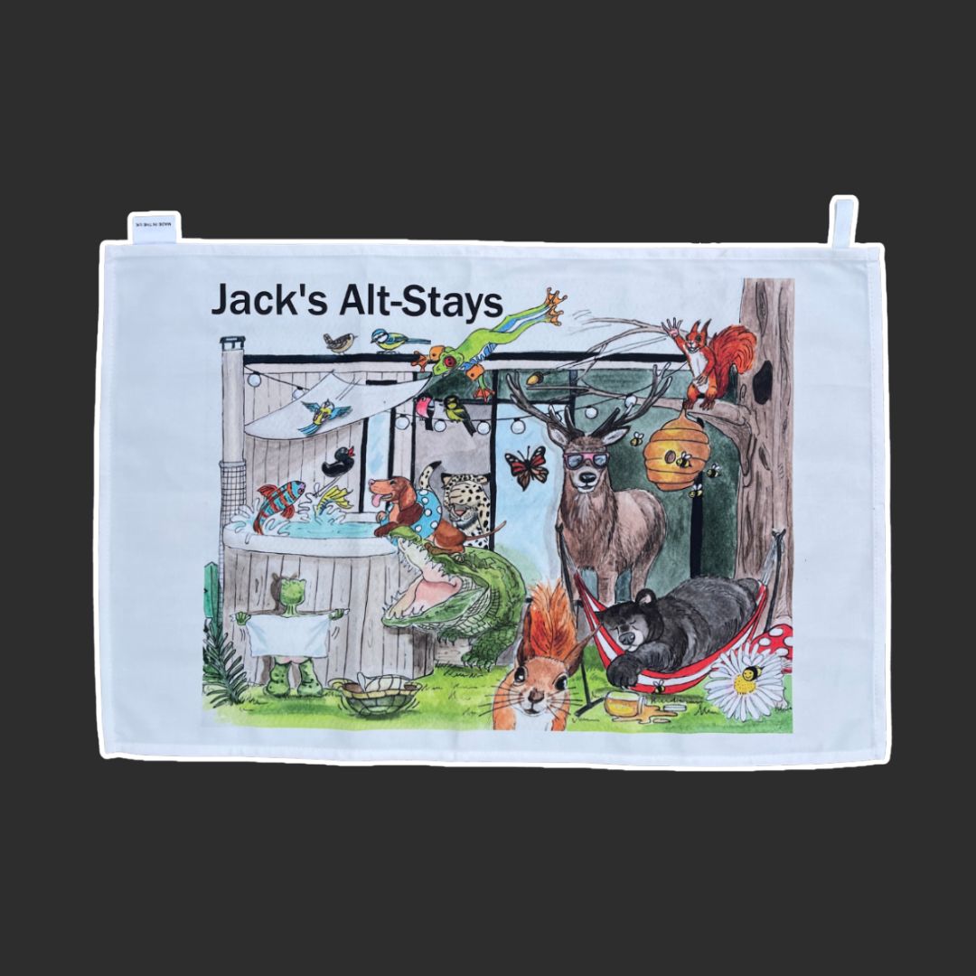 Animals of Jacks Tea Towel
