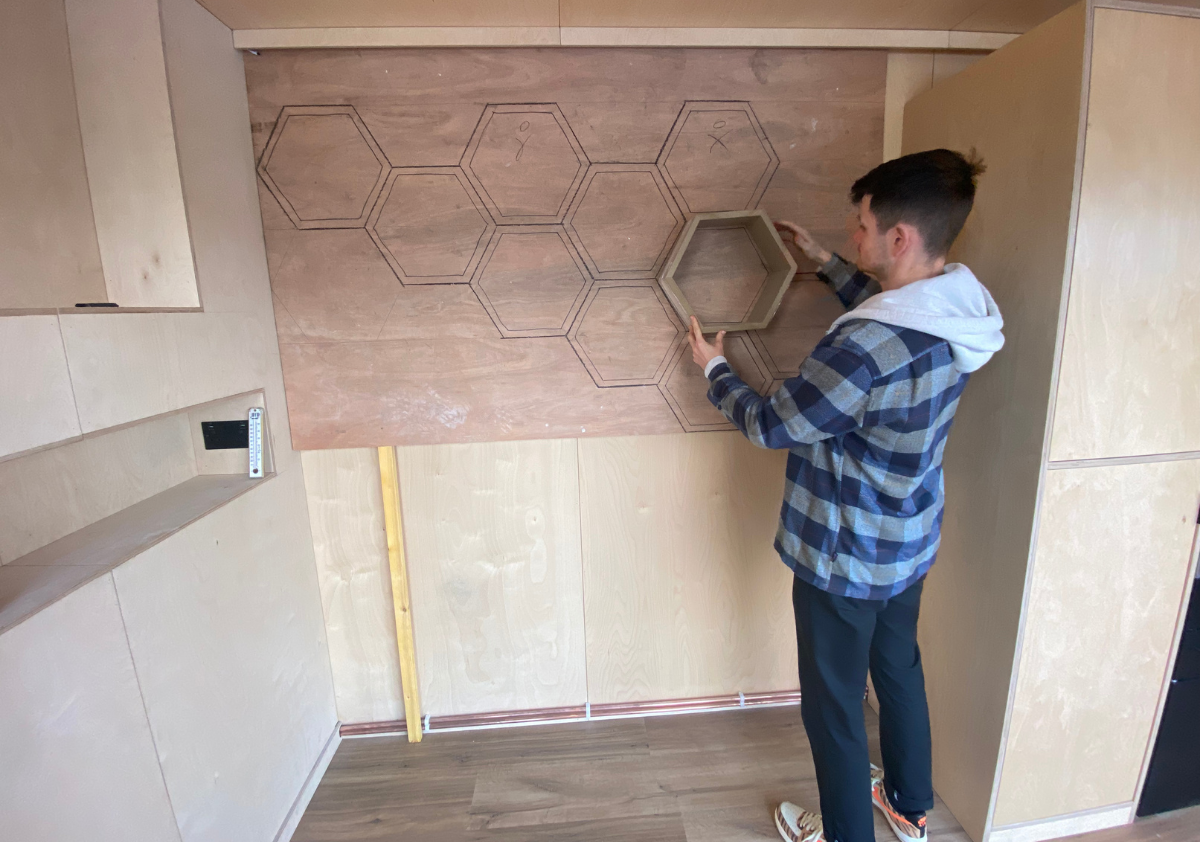 Bespoke The Hive Shelving Progress