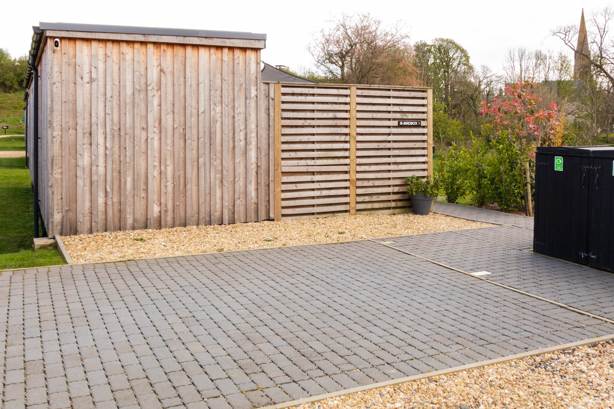 Parking area and Cabin Terrace Entrance Pathway