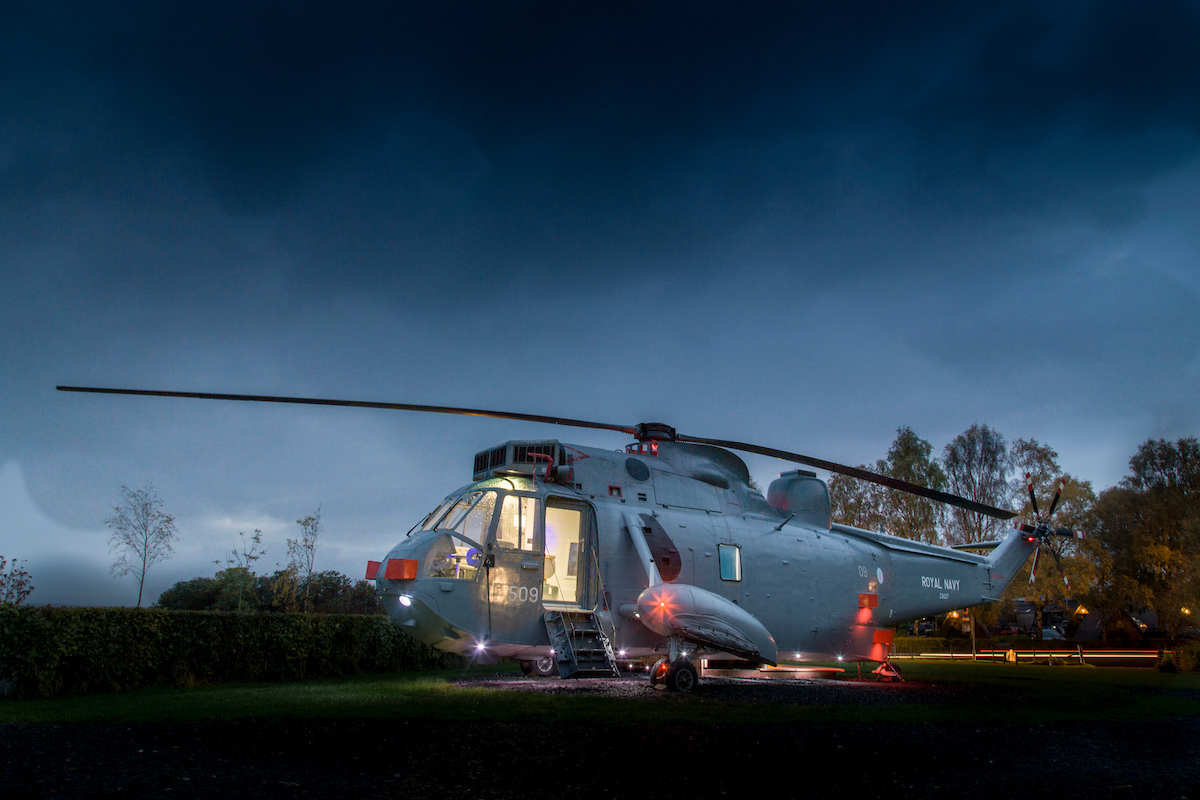 Unique Airbnb in Scotland - Helicopter Glamping